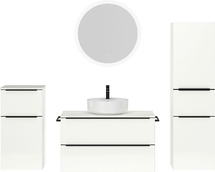 nobilia Badmöbel-Set "Alvene" vormontiert, mit Soft-Close, 4 Stk. tlg. günstig online kaufen