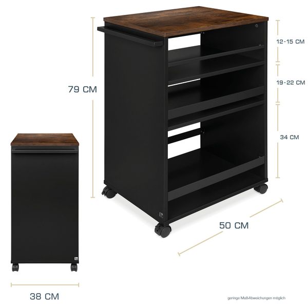 bomoe Regalwagen Bengt, Rollwagen 50x79x38 cm günstig online kaufen