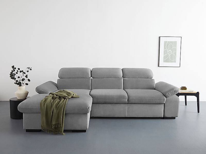 COTTA Ecksofa »Lola L-Form mit Kopfteilfunktion & Hocker« wahlweise mit Bet günstig online kaufen