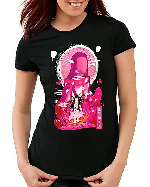 style3 T-Shirt Nezuko Pink demon slayer anime japan manga cosplay günstig online kaufen