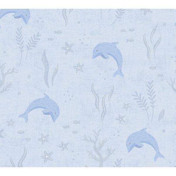A.S. Creation Vliestapete Delphine 10,05 m x 0,53 m Blau-Weiß FSC® günstig online kaufen