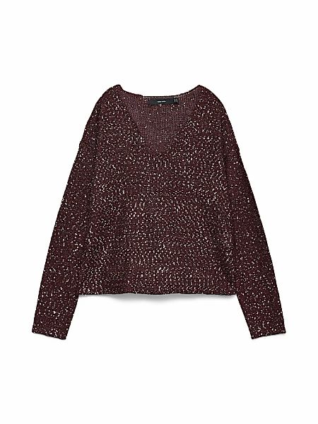 Vero Moda Strickpullover "VMLEILANI NEW LS V-NECK PULLOVER REP" günstig online kaufen