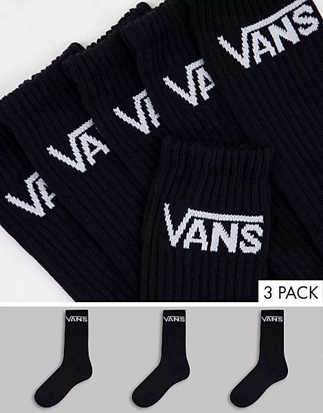 Vans Classic – 3er-Pack Socken in Schwarz günstig online kaufen