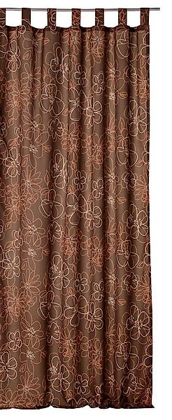 Haus und Deko Gardine Vorhang Übergardine Gardine blickdicht Blumenmuster S günstig online kaufen