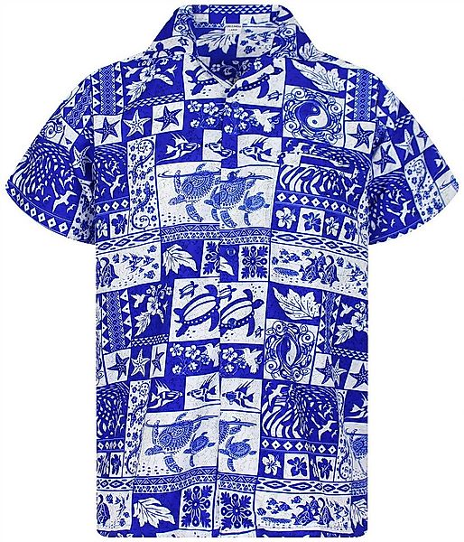 King Kameha Hawaiihemd Puzzle Funky Hawaii-Hemd Herren Kurzarm Front-Tasche günstig online kaufen