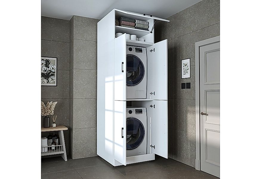 Roomart Waschmaschinenumbauschrank "DORA" (für Waschmaschine & Trockner mit günstig online kaufen