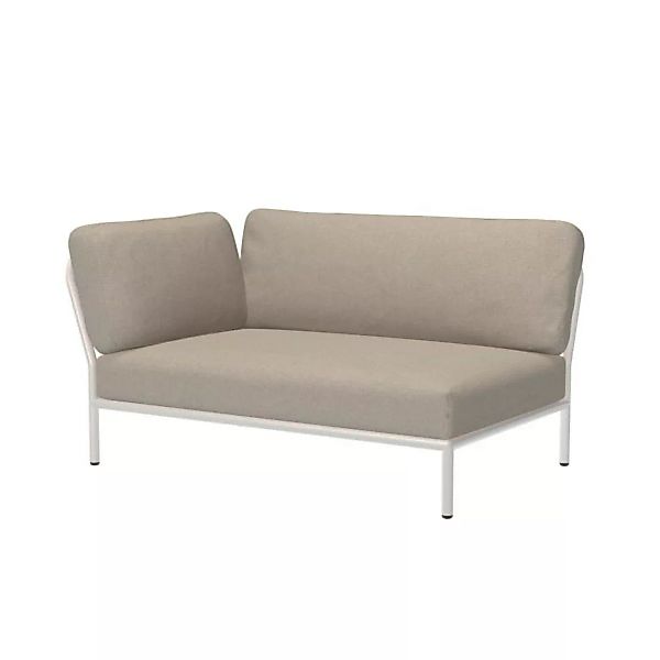 LEVEL Outdoor Sofa Lounge-Modul 2 Asche Weiß Links günstig online kaufen