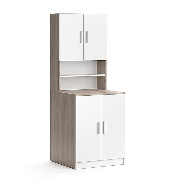 Vicco Waschmaschinenschrank Liana Sonoma/Weiß 71 x 191 cm günstig online kaufen
