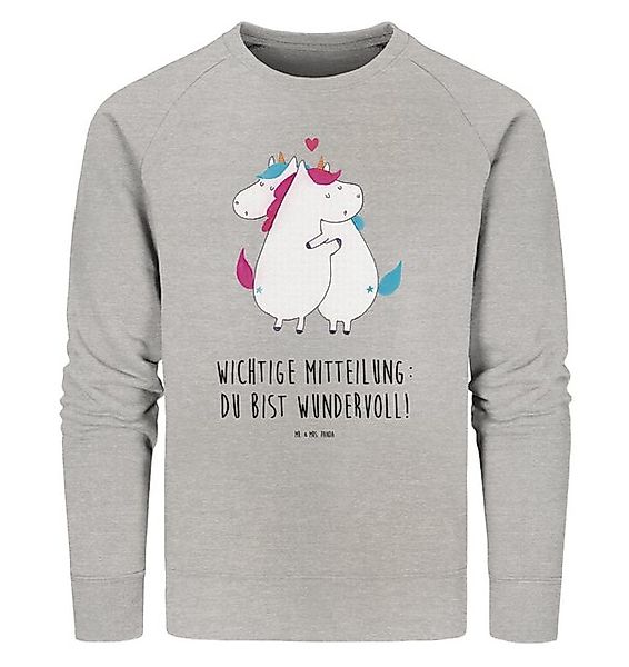 Mr. & Mrs. Panda Longpullover Einhorn Mitteilung Größe L - Heather Grey - G günstig online kaufen