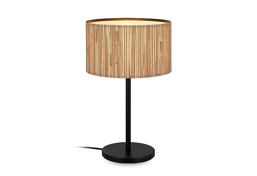Briloner Leuchten Tischleuchte LED Tischlampe Kommodenlampe Natur E27 Boho, günstig online kaufen