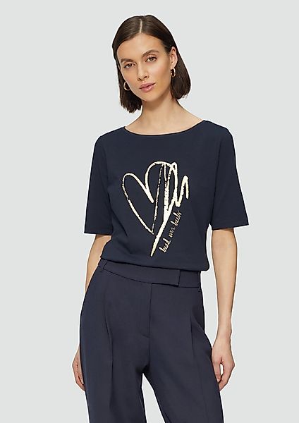 s.Oliver BLACK LABEL Kurzarmshirt T-Shirt aus günstig online kaufen