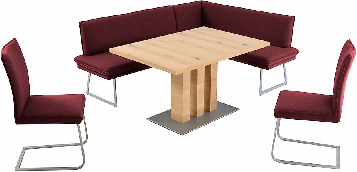 K+W Komfort & Wohnen Essgruppe "Santos III" 4 Stk. tlg. gepolsterte Eckbank günstig online kaufen