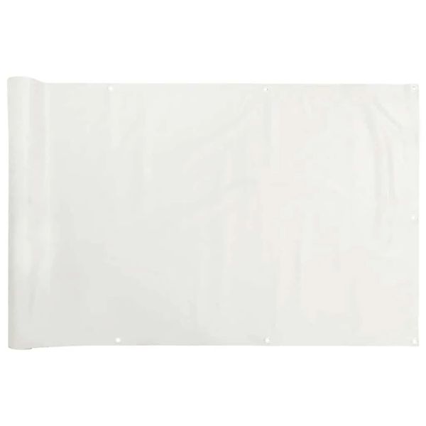 vidaXL Balkon-Sichtschutz Weiß 400x120 cm PVC 4005509 günstig online kaufen