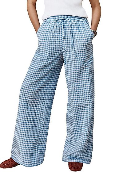 Next Palazzohose Strukturierte Hose mit weitem Bein im Vichykaro (1-tlg) günstig online kaufen