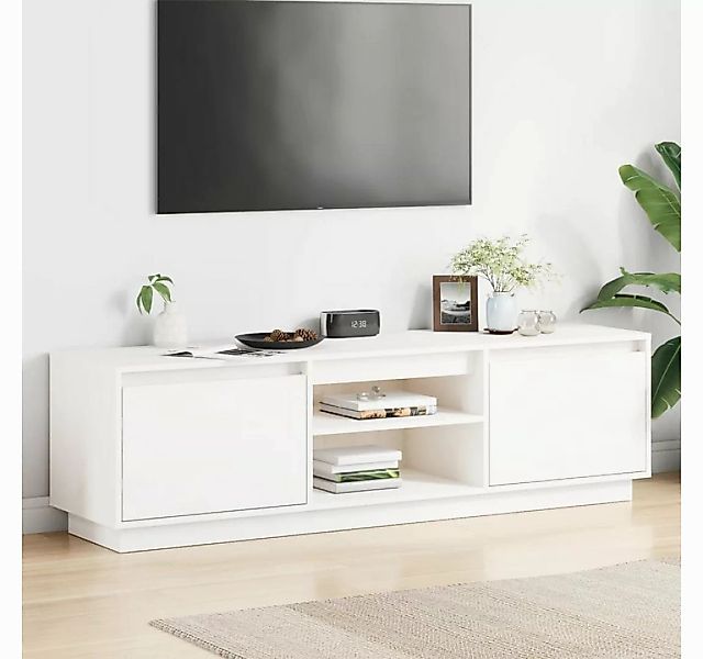 vidaXL TV-Schrank TV-Schrank Weiß 140x35x40 cm Massivholz Kiefer günstig online kaufen