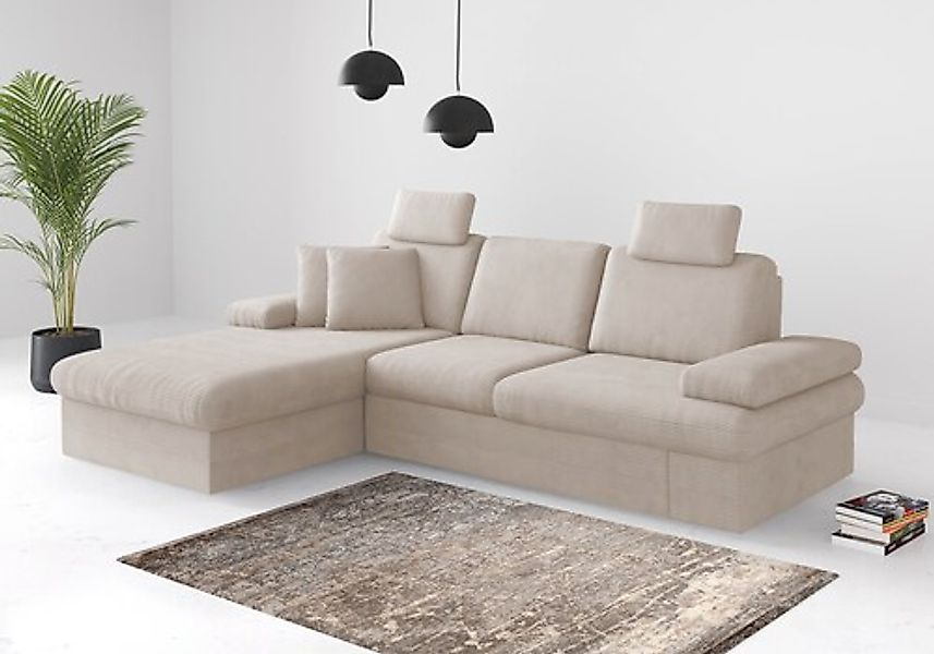 sit&more Ecksofa »Moreno«, mit Armteilverstellung,wahlweise mit Bettfunktio günstig online kaufen