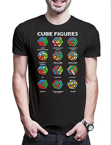 Urban Backwoods Print-Shirt Cube Figures II Herren T-Shirt Zauberwürfel 80s günstig online kaufen