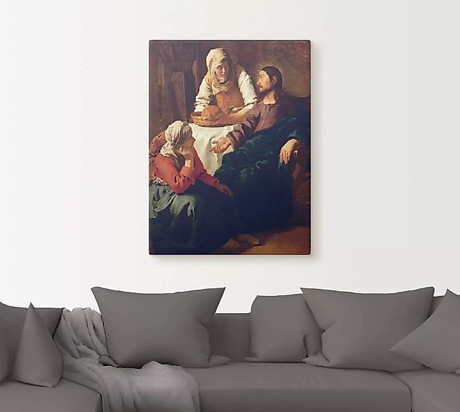 Artland Leinwandbild "Christus im Hause von Martha und Maria", Religion, (1 günstig online kaufen