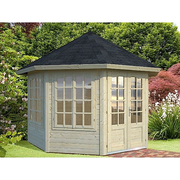 Palmako Holz-Pavillon Veronica 4 Natur unbehandelt 337 cm x 337 cm günstig online kaufen