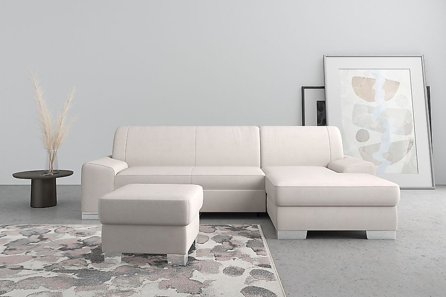 DOMO collection Ecksofa "Anzio L-Form, whlw. Bettfunktion, Federkern, hochw günstig online kaufen
