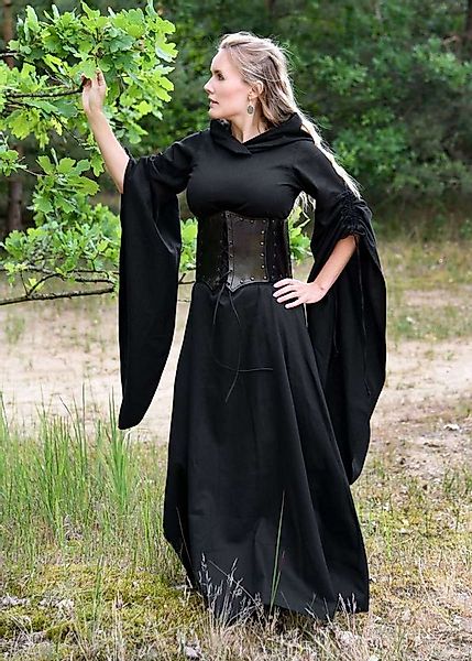 Battle Merchant Burgfräulein-Kostüm Mittelalter Kleid mit Trompetenärmeln, günstig online kaufen