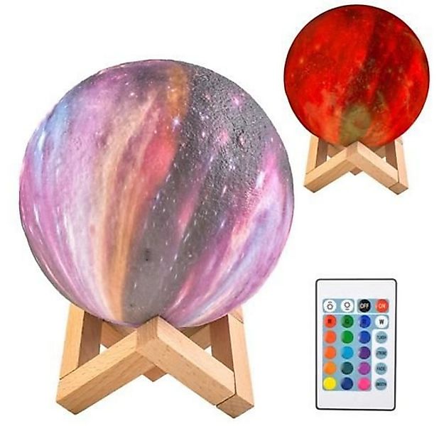 ISO TRADE Nachttischlampe Mond Nachtlampe, LED, LED fest integriert, 16 Lic günstig online kaufen