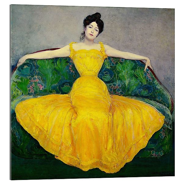 Posterlounge Wandbild Dame in Gelb, Maximilian günstig online kaufen