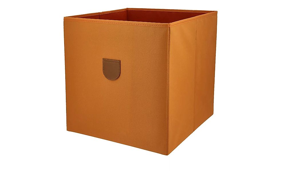 Aufbewahrungsbox ¦ orange ¦ Baumwolle, Leder, Pappe, Baumwolle ¦ Maße (cm): günstig online kaufen
