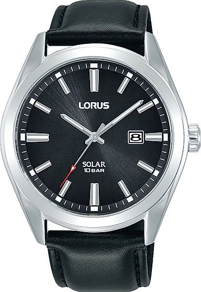 LORUS Solaruhr RX339AX9, Armbanduhr, Herrenuhr, Datum, Lederarmband günstig online kaufen