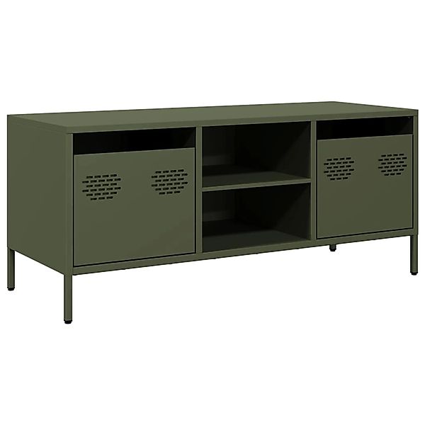 vidaXL TV-Schrank Olivgrün 101,5x39x43,5 cm Kaltgewalzter Stahl 851302 günstig online kaufen