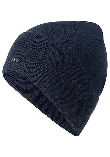 BOSS Beanie Lari_hat mit Aufschlag in Rippoptik günstig online kaufen