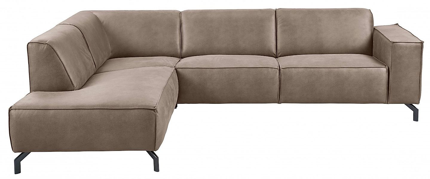 PLACES OF STYLE Ecksofa "Lorcan, Breite 275 cm, weiches Sitzgefühl" mit sch günstig online kaufen