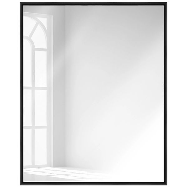 WANDStyle Wandspiegel H270 aus Aluminium in Schwarz matt 41 x 51 cm im Stil günstig online kaufen