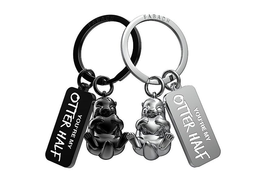 FABACH Schlüsselanhänger Set Partneranhänger Otty mit Herz - Otter Schlüsse günstig online kaufen