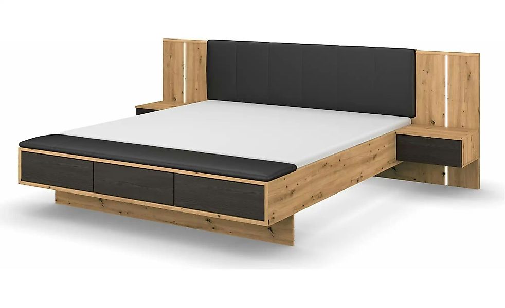Bettanlage   ¦ holzfarben ¦ Maße (cm): B: 259 H: 100 Betten > Doppelbetten günstig online kaufen