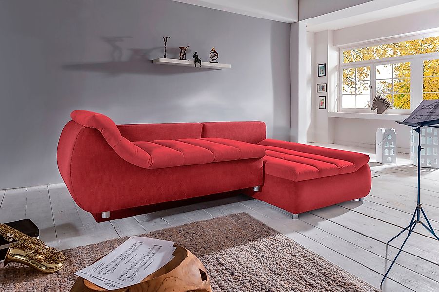 INOSIGN Ecksofa "Imola, bequem, aktuelle Steppung im Sitz, L-Form, Breite 2 günstig online kaufen