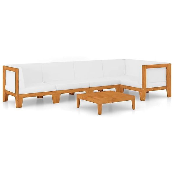 vidaXL Gartenlounge-Set 6-tlg. Garten-Lounge-Set mit Kissen günstig online kaufen