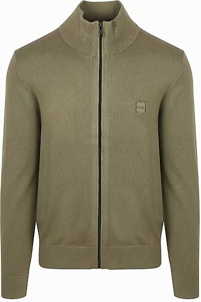 BOSS Kanozip Strickjacke Olivgrün - Größe L günstig online kaufen