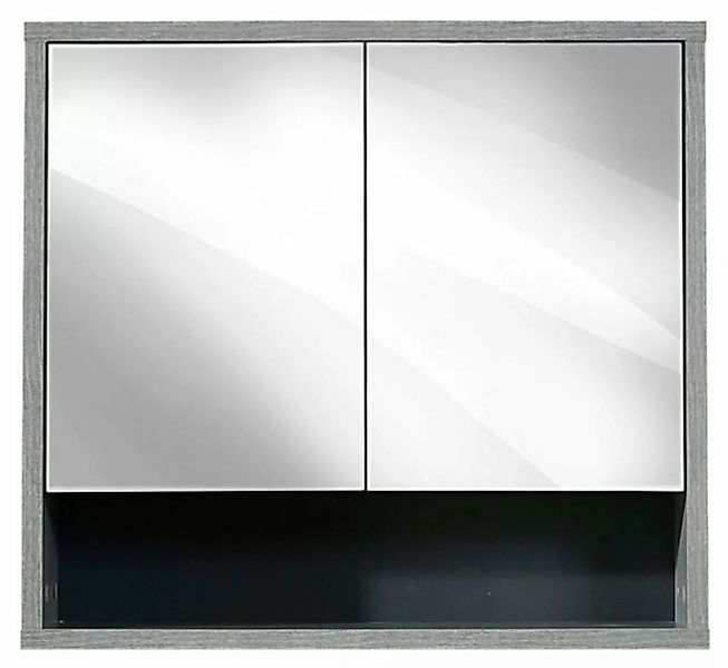 Spiegelschrank SOLANO, B 70 cm, Betondekor, 2 Türen, 1 Ablagefach günstig online kaufen