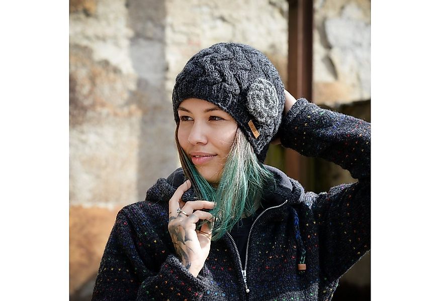 McRon Strickmütze Wollmütze Modell Arielle gefüttert mit Fleece, hoher Schu günstig online kaufen