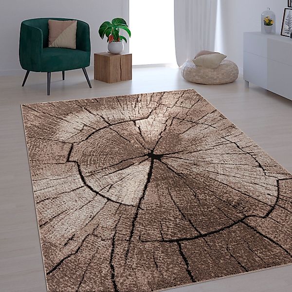 Paco Home Teppich »Rodos 605«, rechteckig, 18 mm Höhe, Kurzflor, Motiv Baum günstig online kaufen