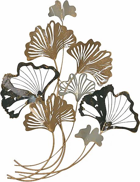 HOFMANN LIVING AND MORE Wanddekoobjekt »Wanddekoration« aus Metall, Ginkgo- günstig online kaufen