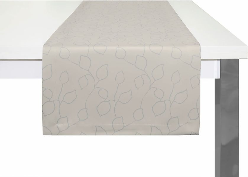 Wirth Tischläufer "Westport" Made in Germany, Jacquard Dekostoff, Blatt-Des günstig online kaufen
