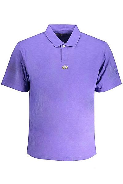 La Martina Poloshirt Lila Herren Kurzarm-Polohemd mit Stickerei und Logo günstig online kaufen