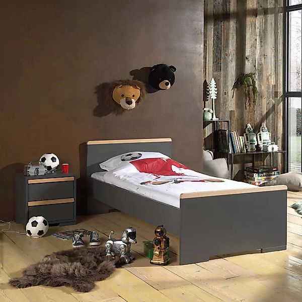 Bett mit Nachtkonsole Jugendzimmer (zweiteilig) günstig online kaufen