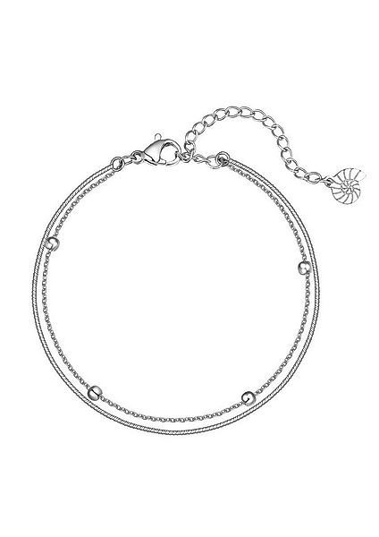 Hey Happiness Edelstahlarmband Damen Layer Kugeln, Kettchen 18K Gold Roségo günstig online kaufen