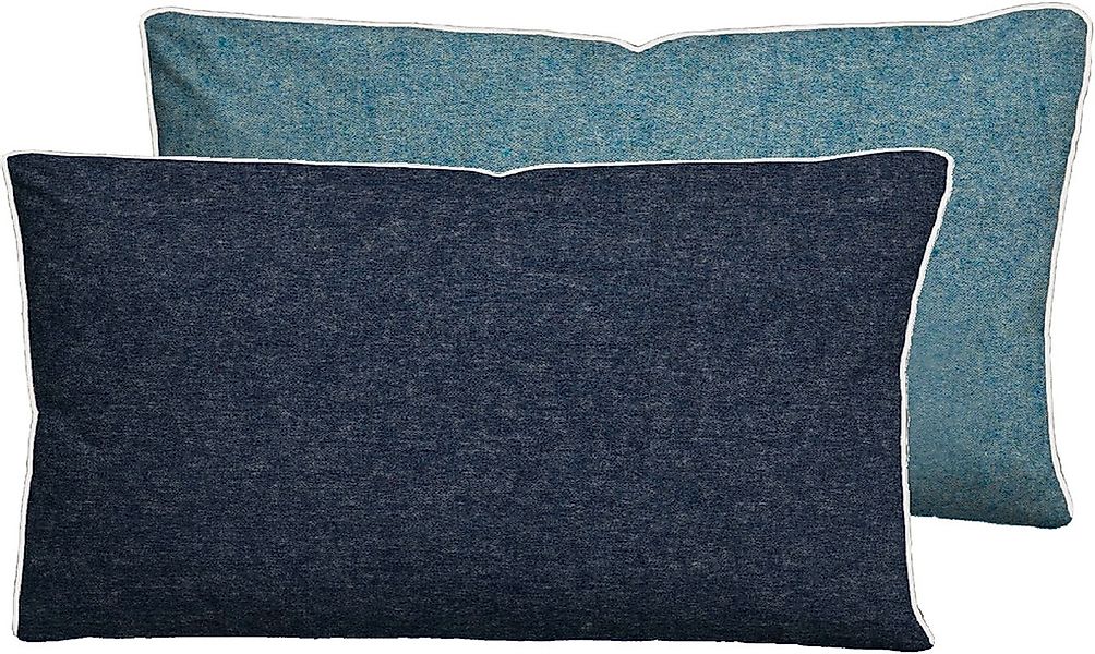 Biberna Kissenbezug "Hermal Flanell mit Reißverschluss, Melange-Optik, Wend günstig online kaufen