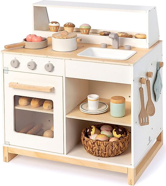 MUSTERKIND® Spielküche Prunus, weiß/natur Holz, FSC® günstig online kaufen
