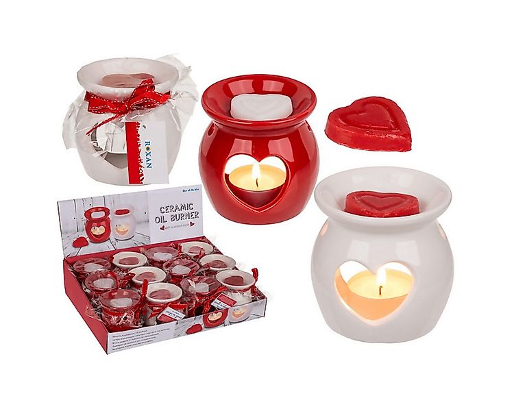 Out of the Blue Duftlampe Aromalampe mit Duftmelt (Rose) Herz günstig online kaufen