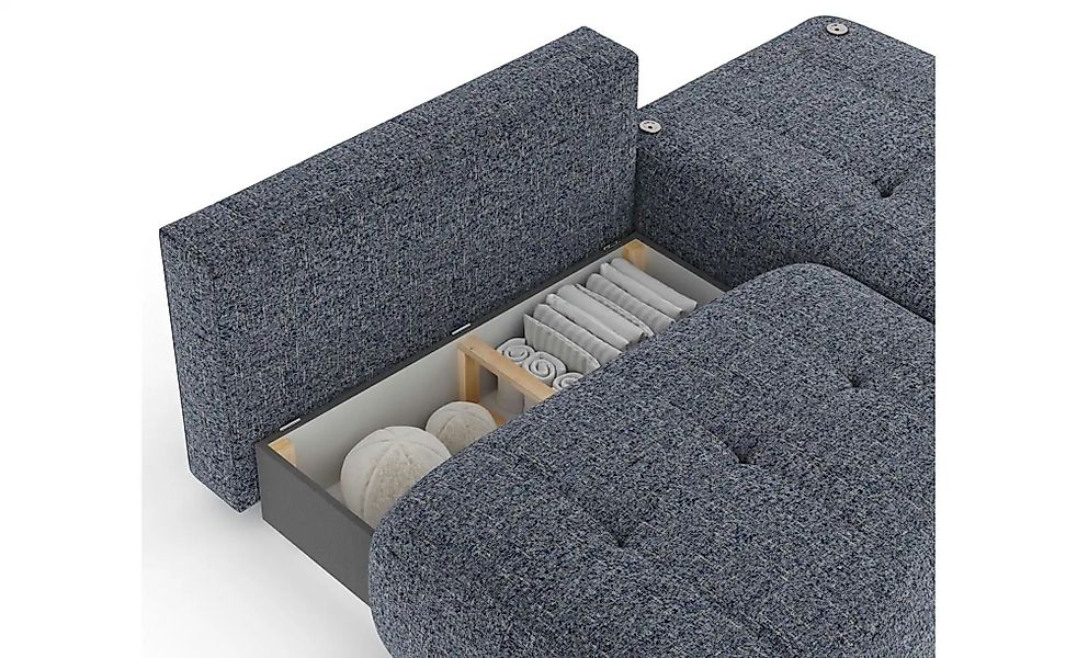 Ecksofa  Batu ¦ blau ¦ Maße (cm): B: 223 H: 100 Polstermöbel > Sofas > Ecks günstig online kaufen